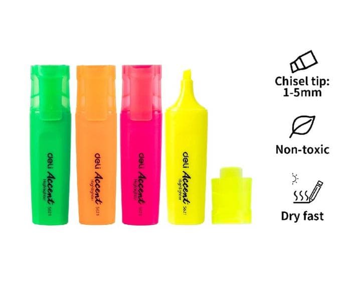 Stabilo Highlighter Deli ES621 Pak isi 10, foto 4