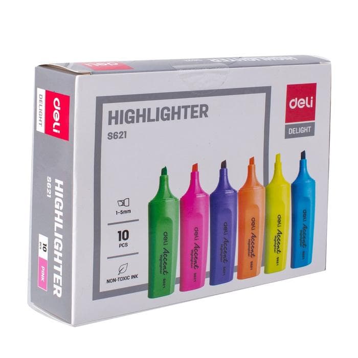 Stabilo Highlighter Deli ES621 Pak isi 10, foto 5