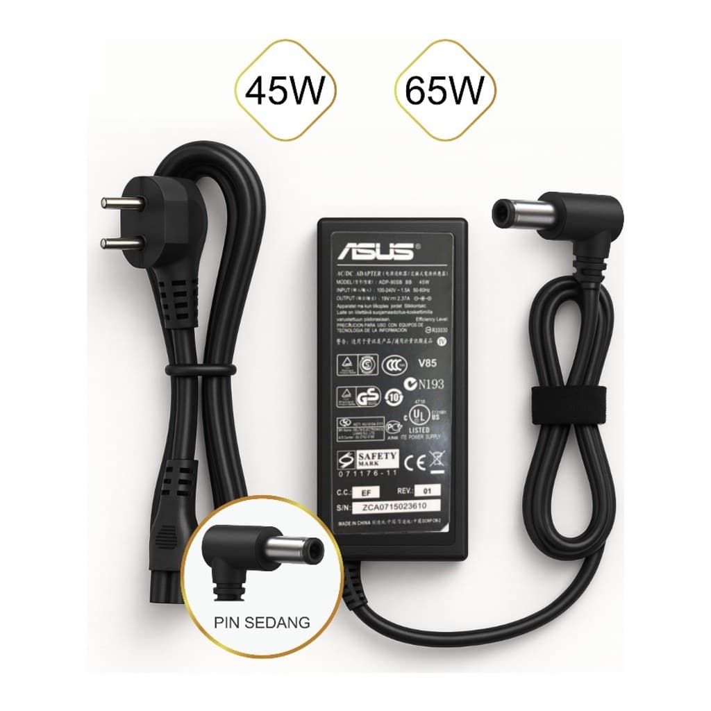 Adaptor Laptop untuk ASUS 19V Colokan 4,5 x 3,0 mm