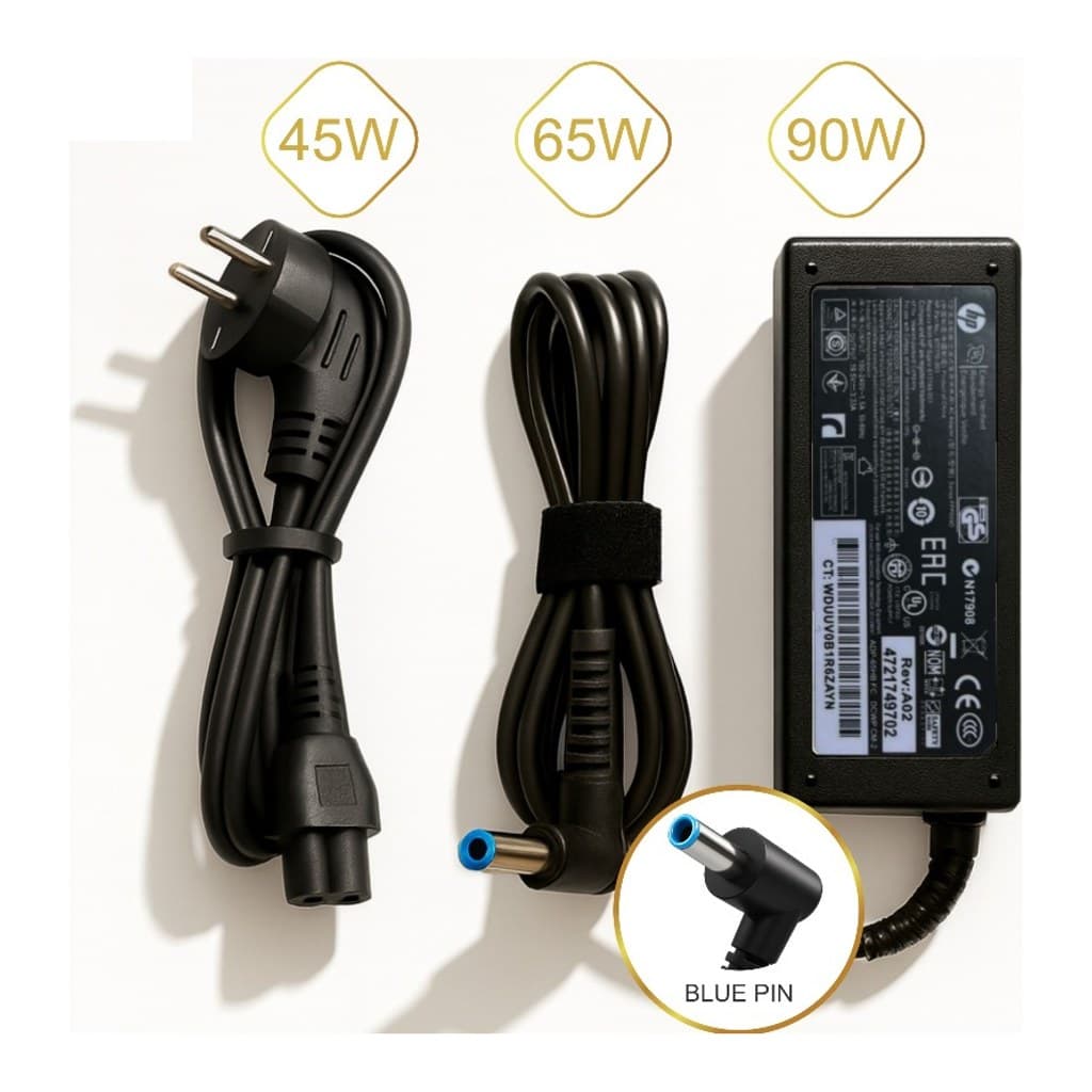 Adaptor Laptop untuk HP 19,5V Colokan Biru 4,5 x 3,0 mm