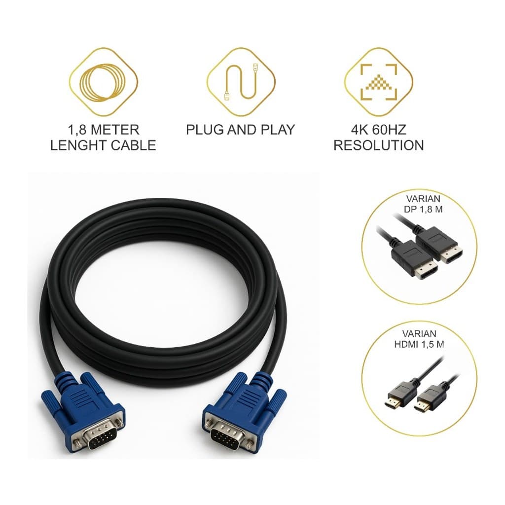 Kabel VGA ke VGA 1,8 m